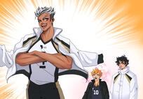 Bokuto, Akaashi and Hinata